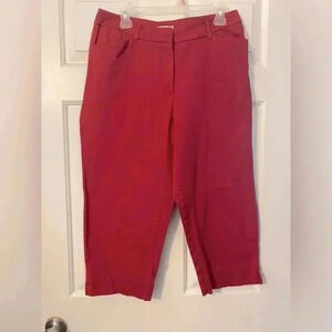St John’s Bay Women’s Stretch Red Cropped Pants Size‎ 12